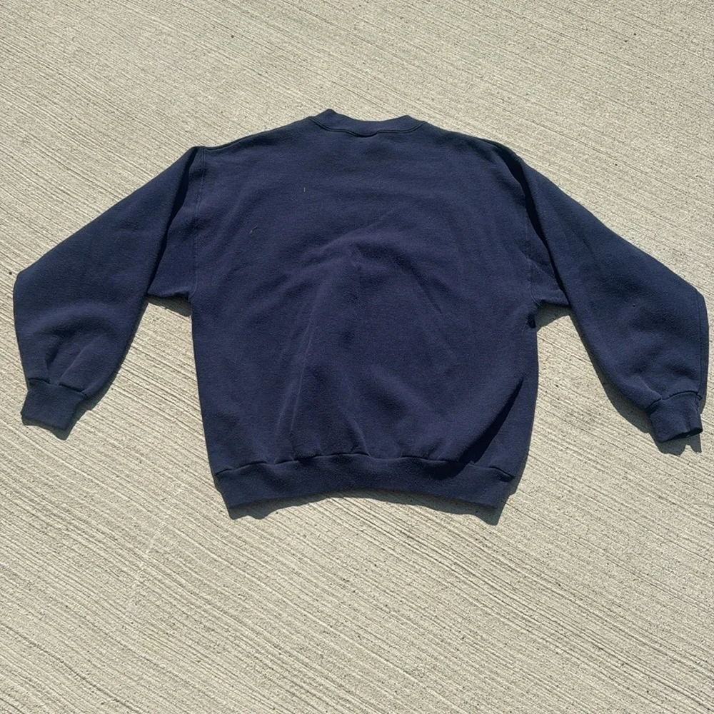 Vintage Duck Head Sweatshirt navy. Lue Logo 80s 90s Made In USA size Large